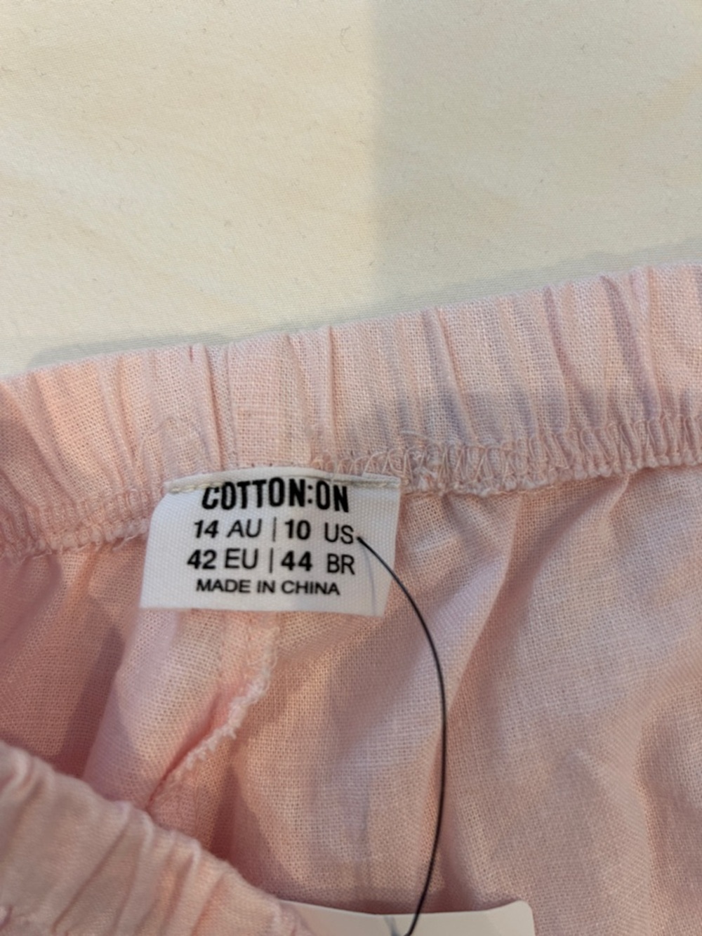 Cotton On Light Pink Wide Leg Floral Embroidered Pants - Picture 5 of 6